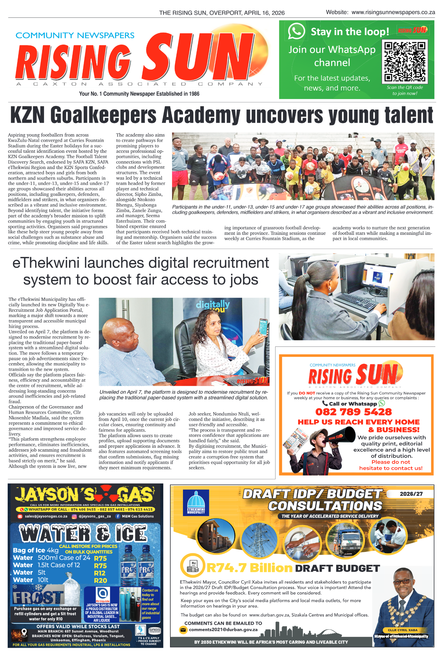 Rising Sun Overport E-Paper, April 16, 2026 page 13