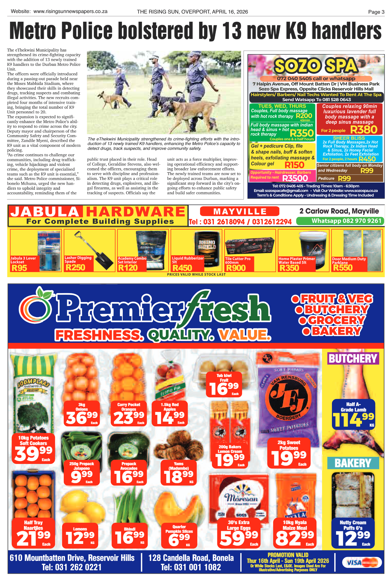 Rising Sun Overport E-Paper, April 16, 2026 page 3