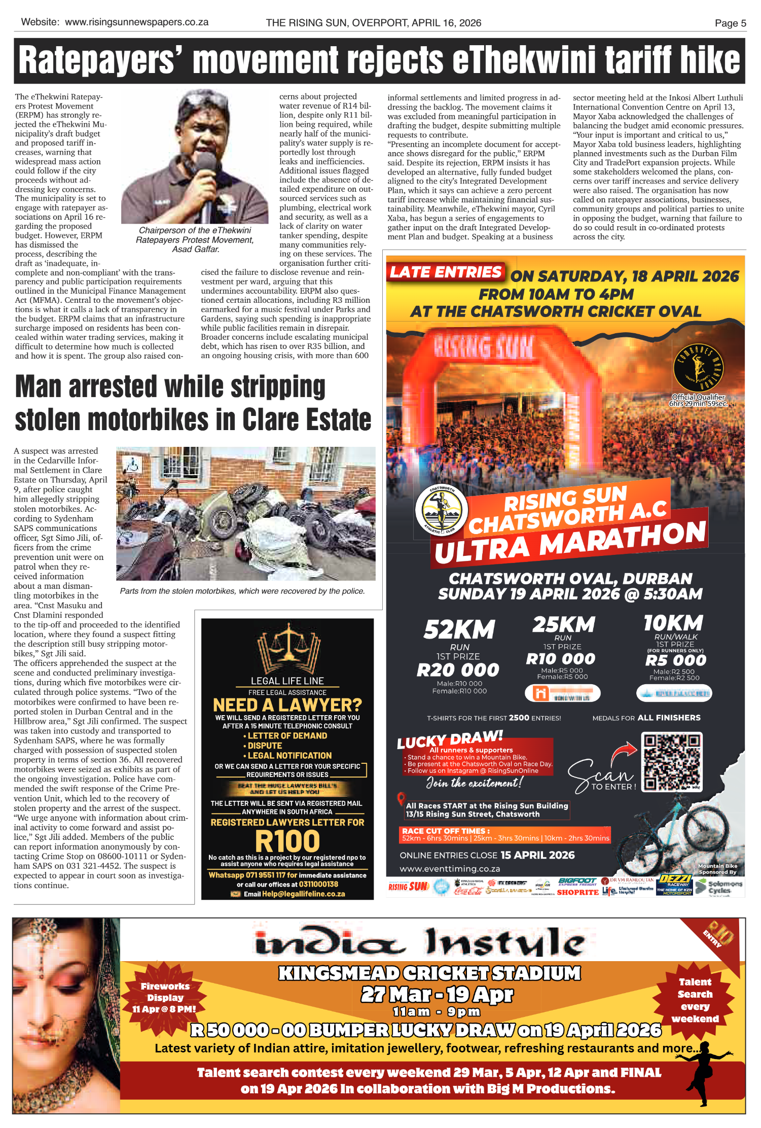 Rising Sun Overport E-Paper, April 16, 2026 page 5