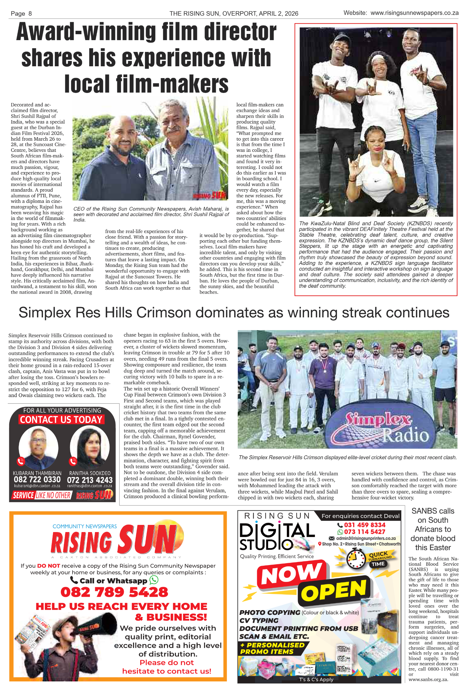 Rising Sun Overport E-Paper, April 2, 2026 page 10