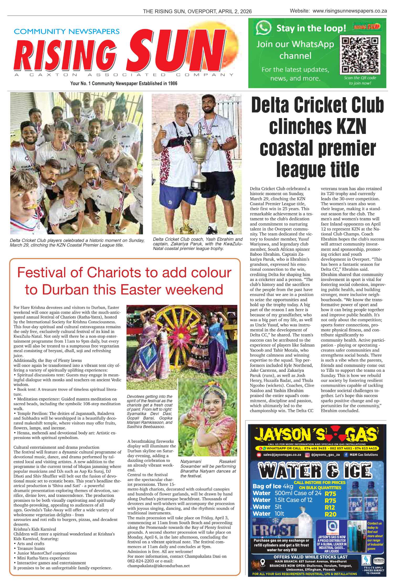 Rising Sun Overport E-Paper, April 2, 2026 page 22