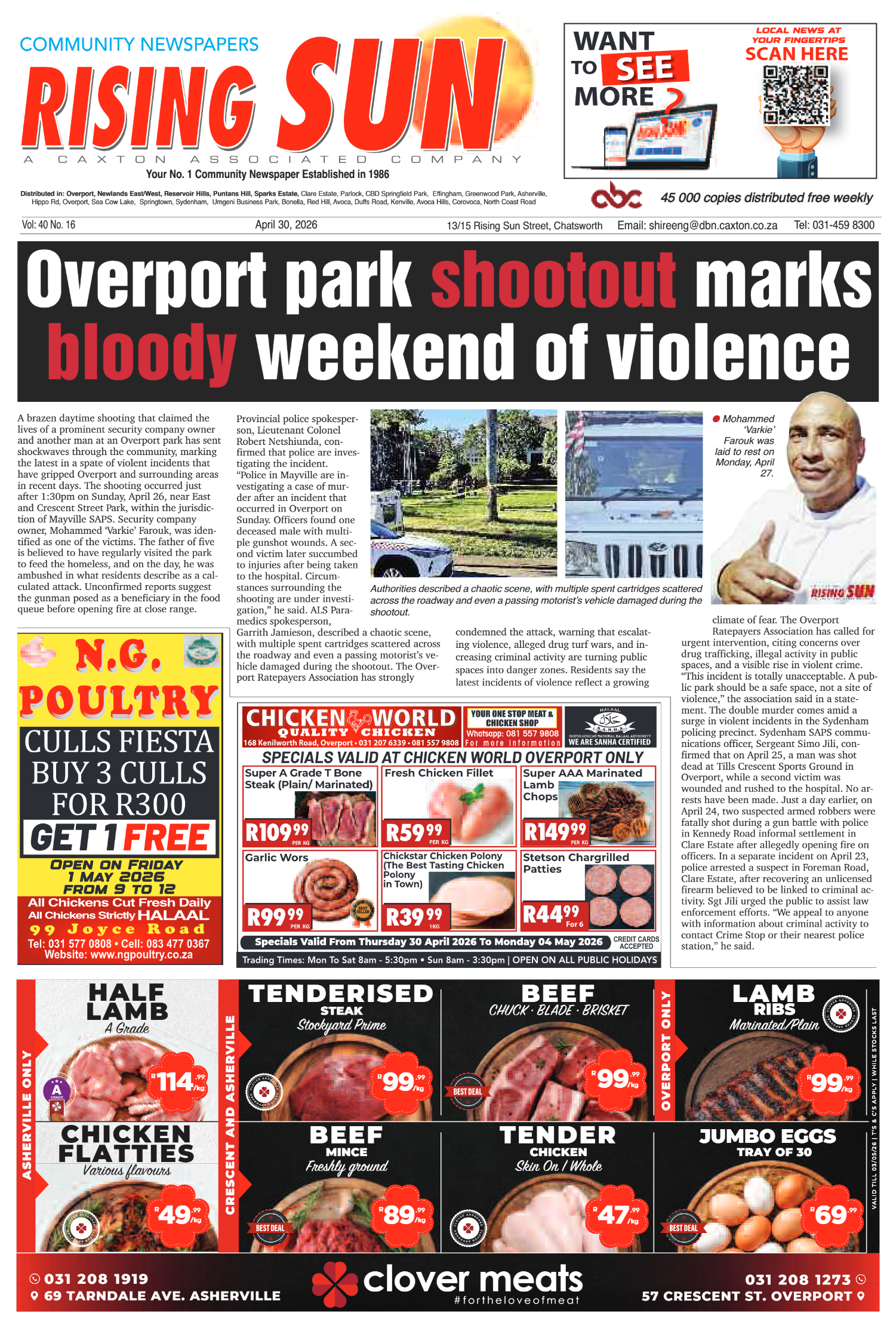 Rising Sun Overport E-Paper, April 30, 2026 page 1