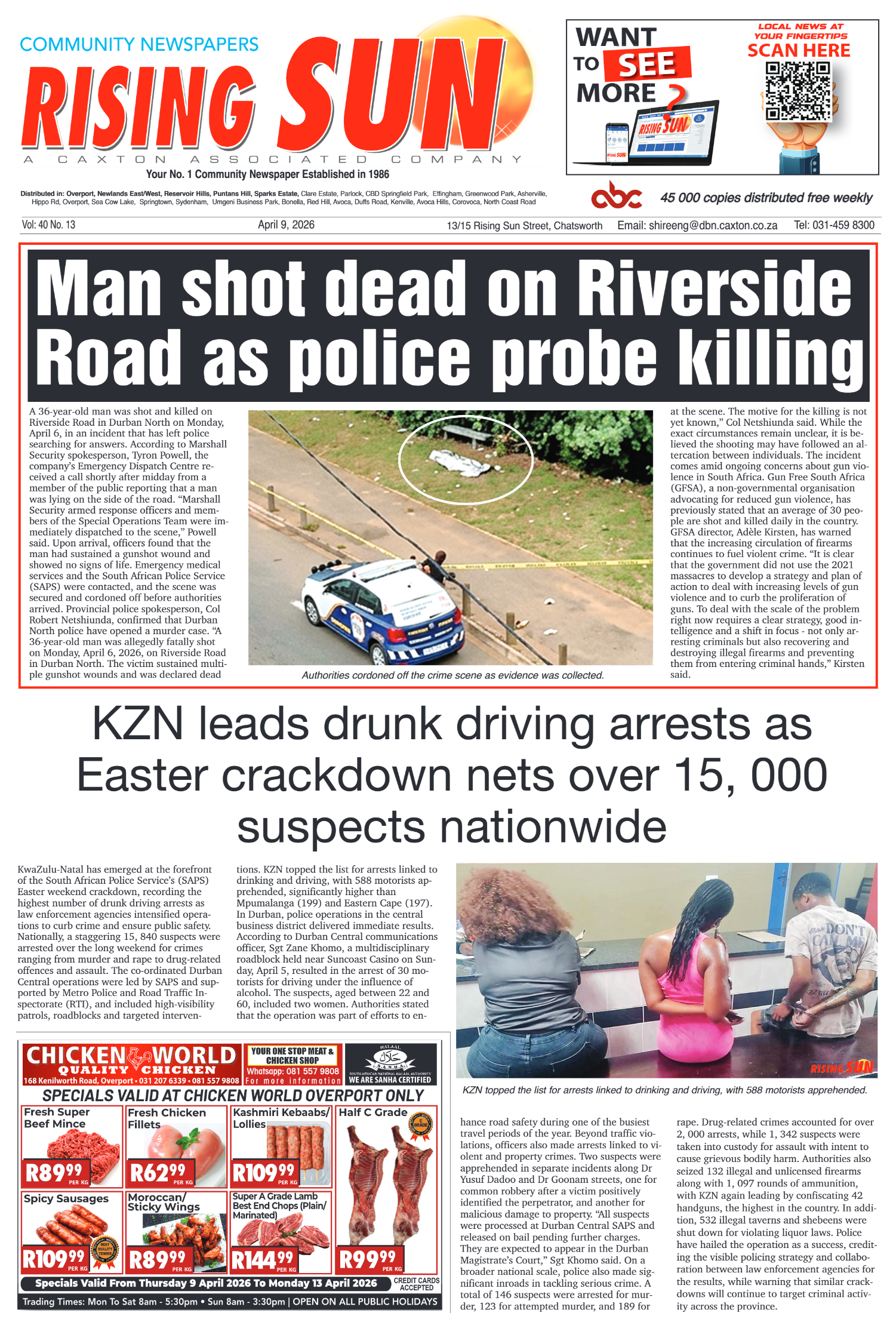 Rising Sun Overport E-Paper, April 9, 2026 page 1
