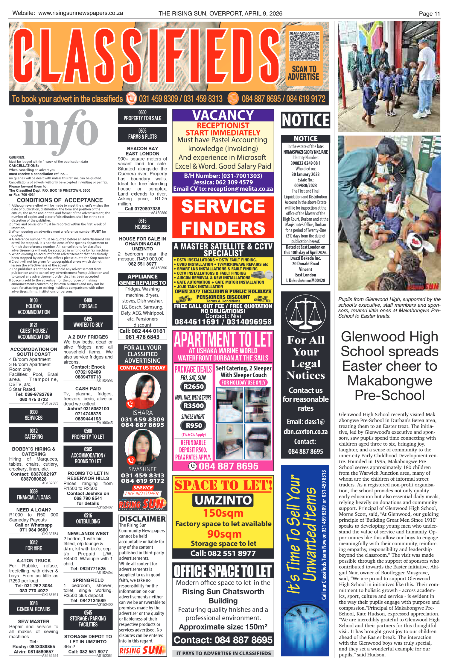 Rising Sun Overport E-Paper, April 9, 2026 page 11