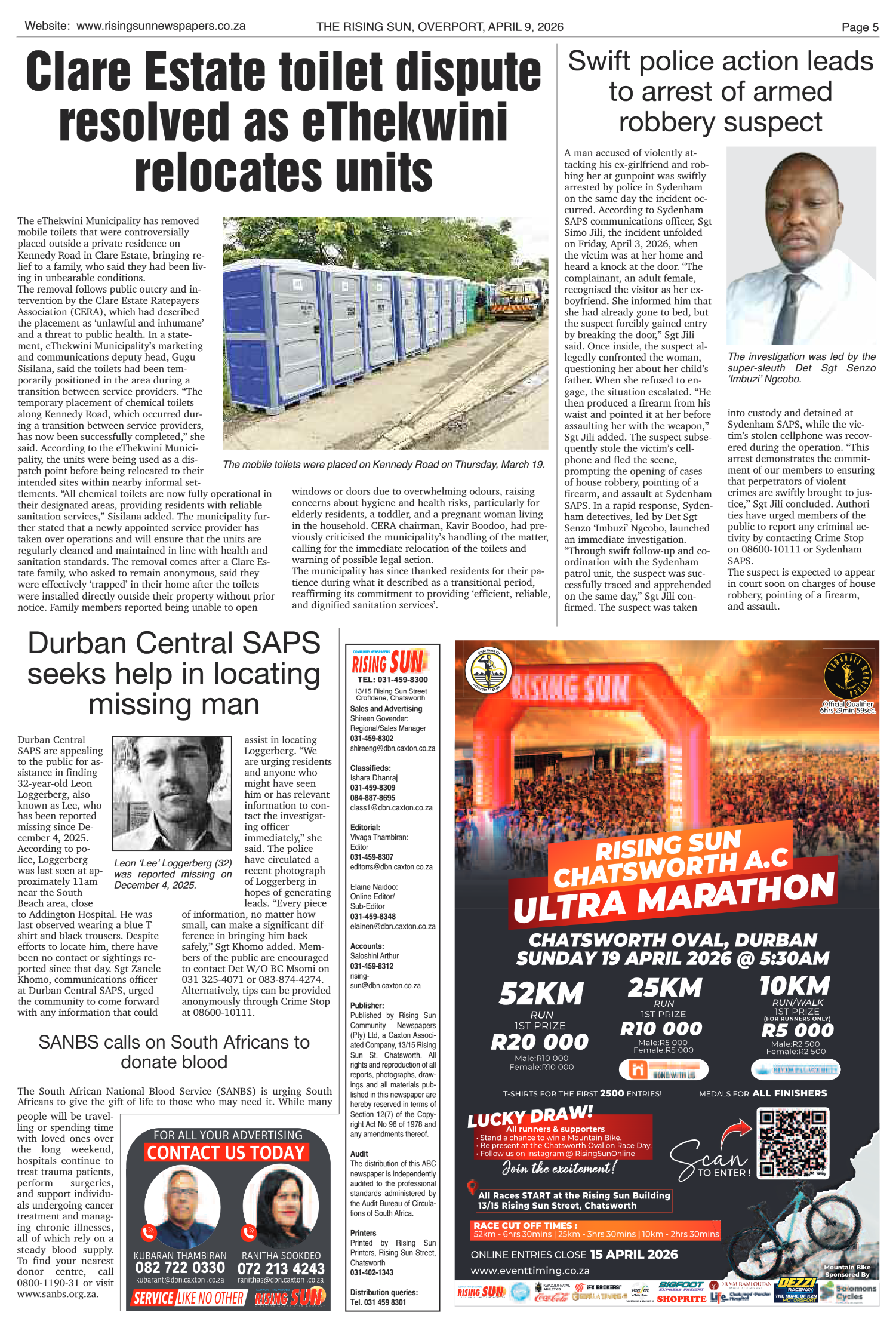 Rising Sun Overport E-Paper, April 9, 2026 page 5