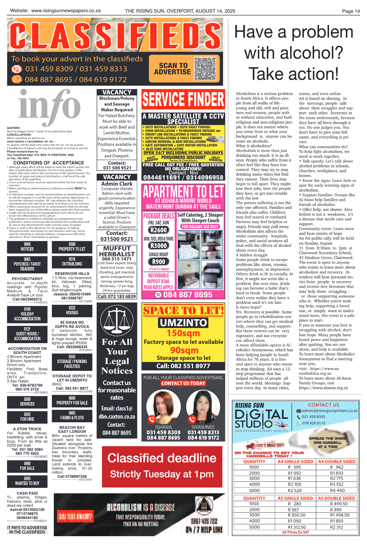 Rising Sun Overport E-Paper, August 14, 2025 page 14