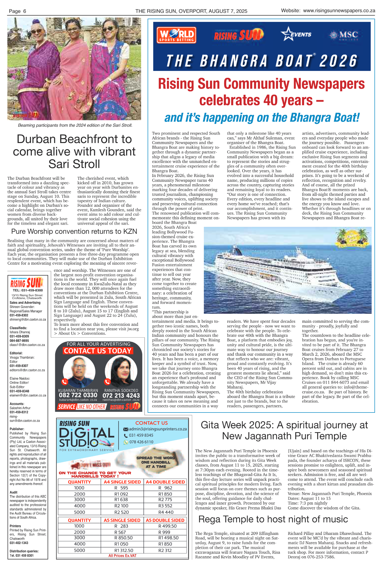 Rising Sun Overport E-Paper, August 7, 2025 page 6