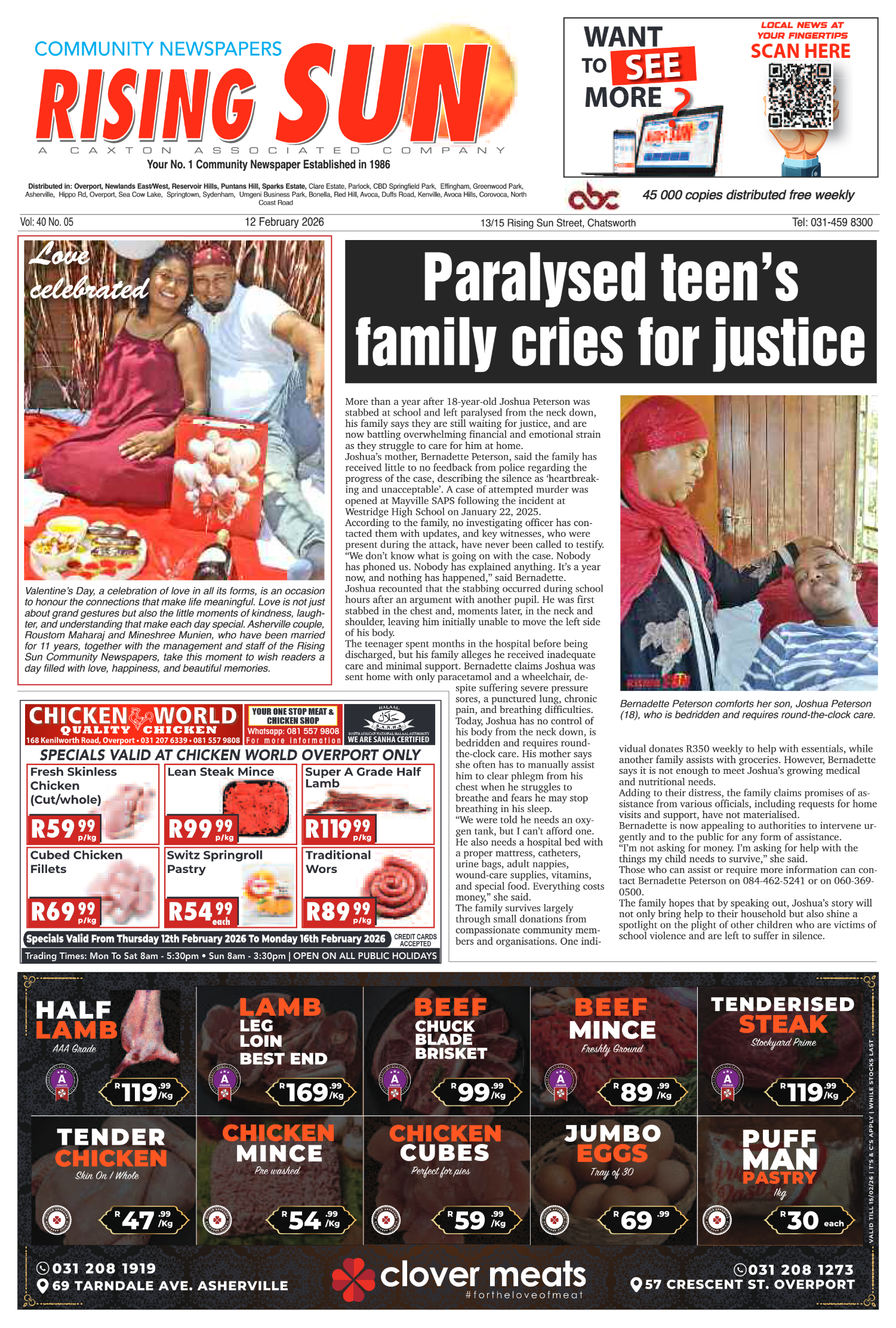 Rising Sun Overport E-Paper, February 12, 2026 page 1