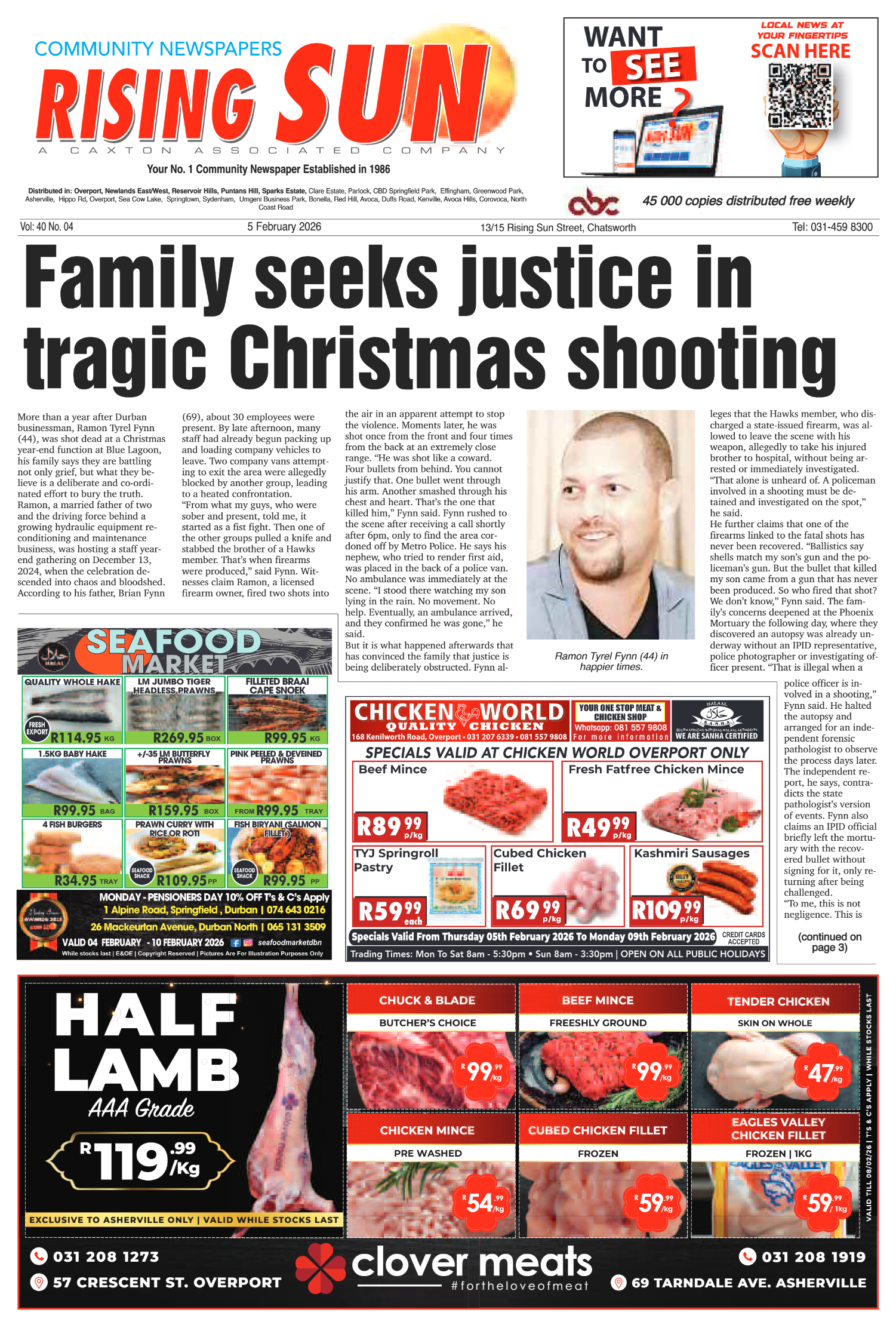 Rising Sun Overport E-Paper, February 5, 2026 page 1