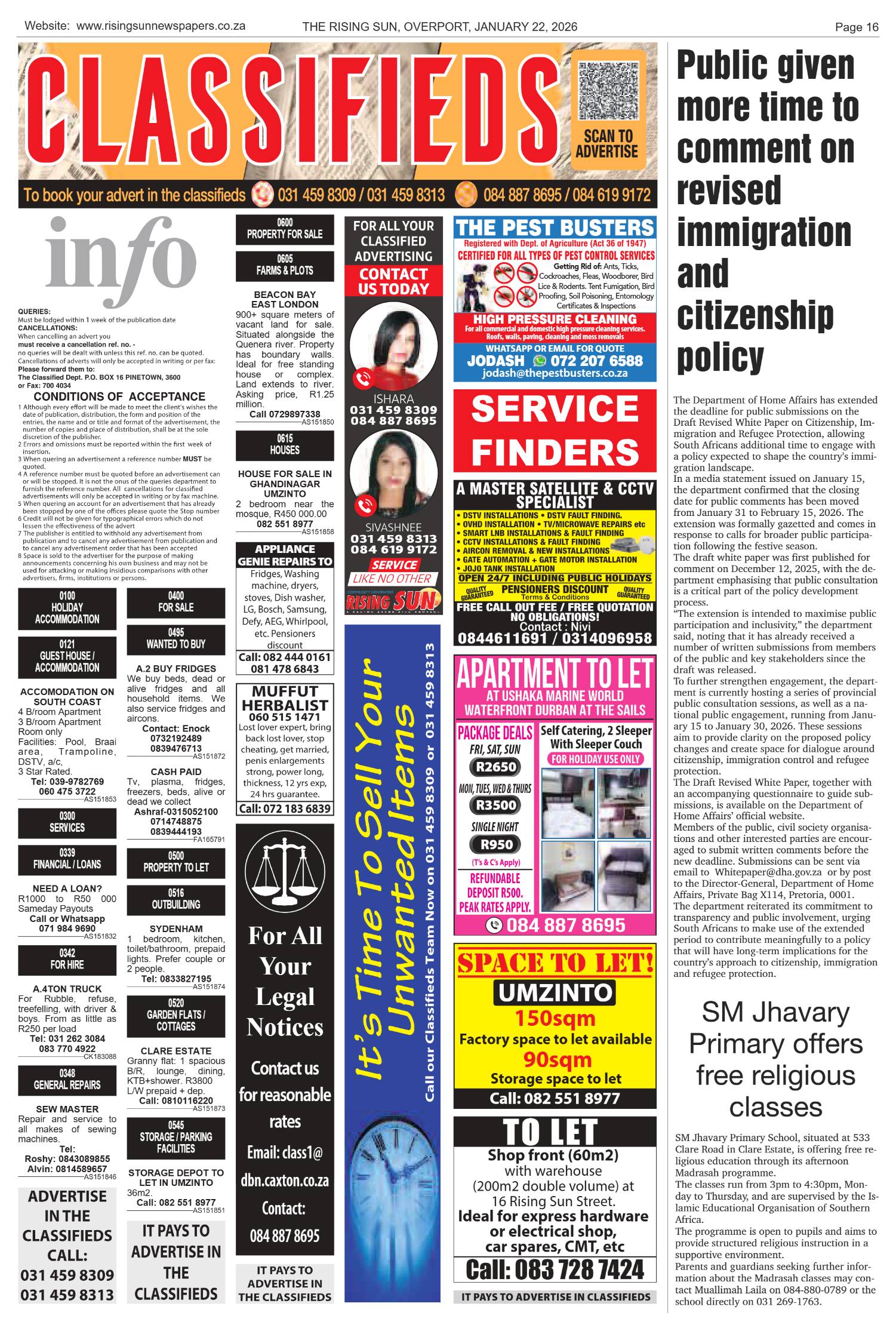 Rising Sun Overport E-Paper, January 22, 2026 page 20