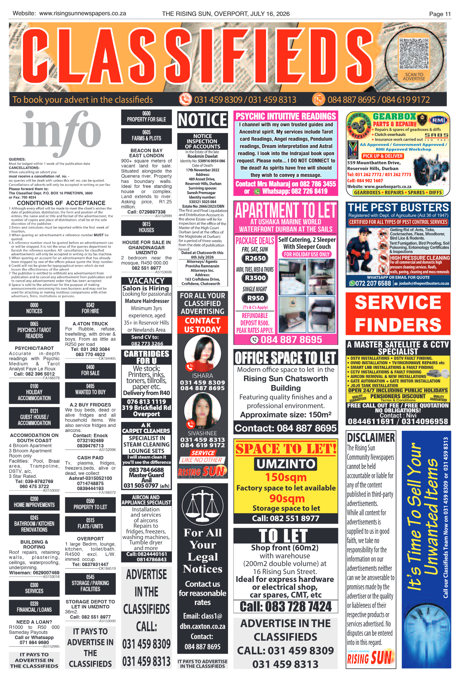 Rising Sun Overport E-Paper, July 16, 2026 page 11