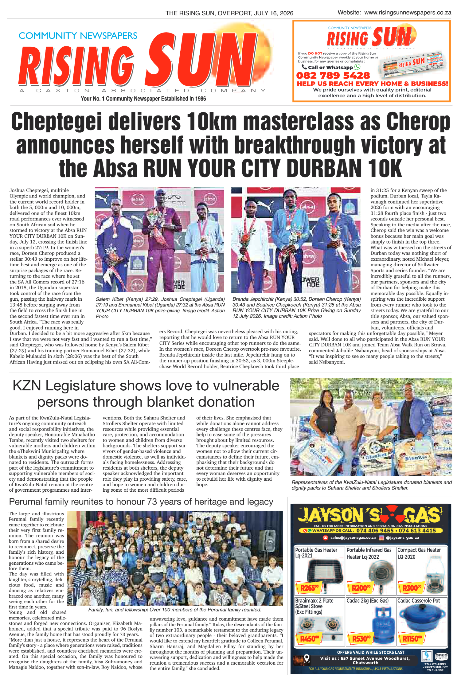 Rising Sun Overport E-Paper, July 16, 2026 page 12