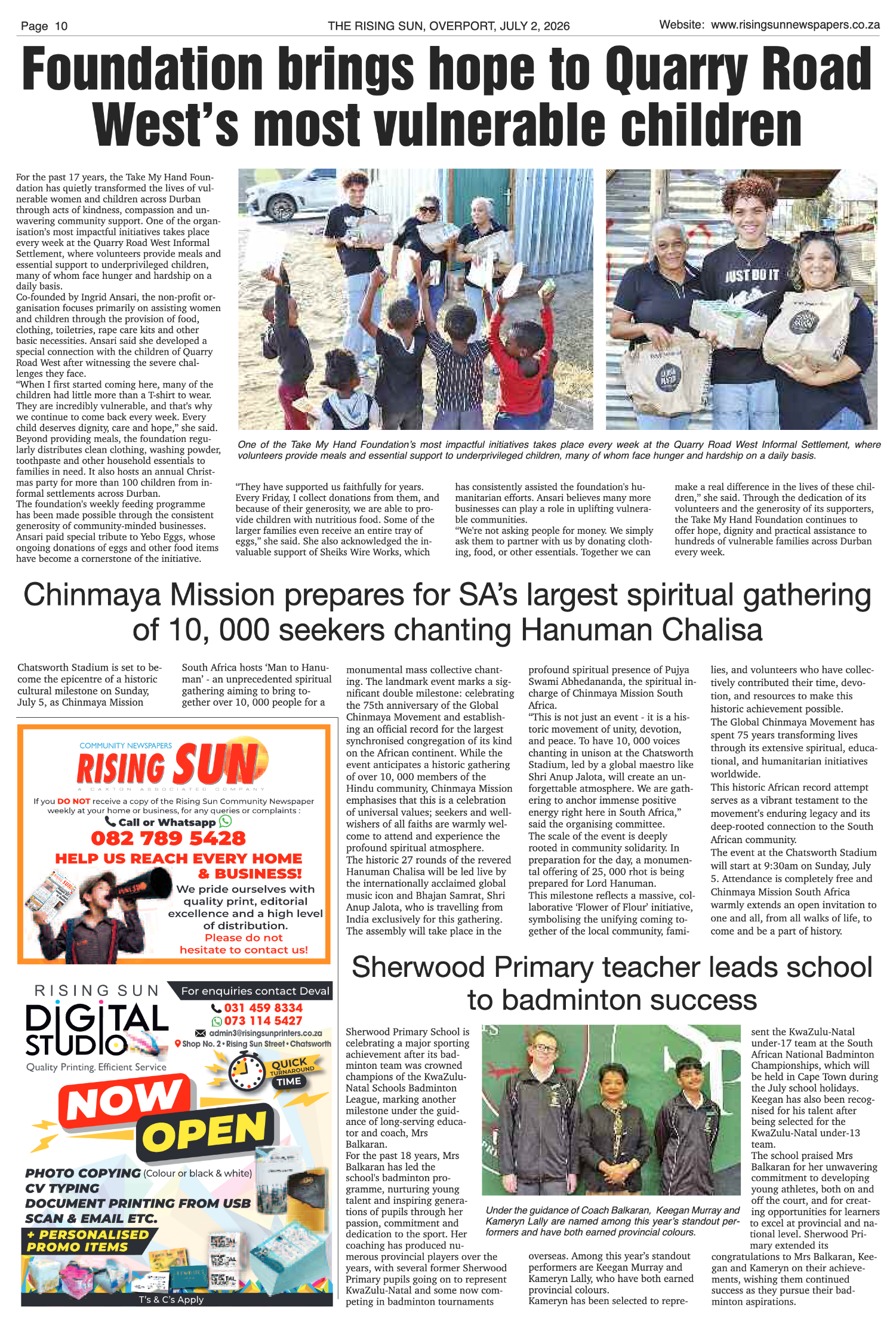 Rising Sun Overport E-Paper, July 2, 2026 page 10