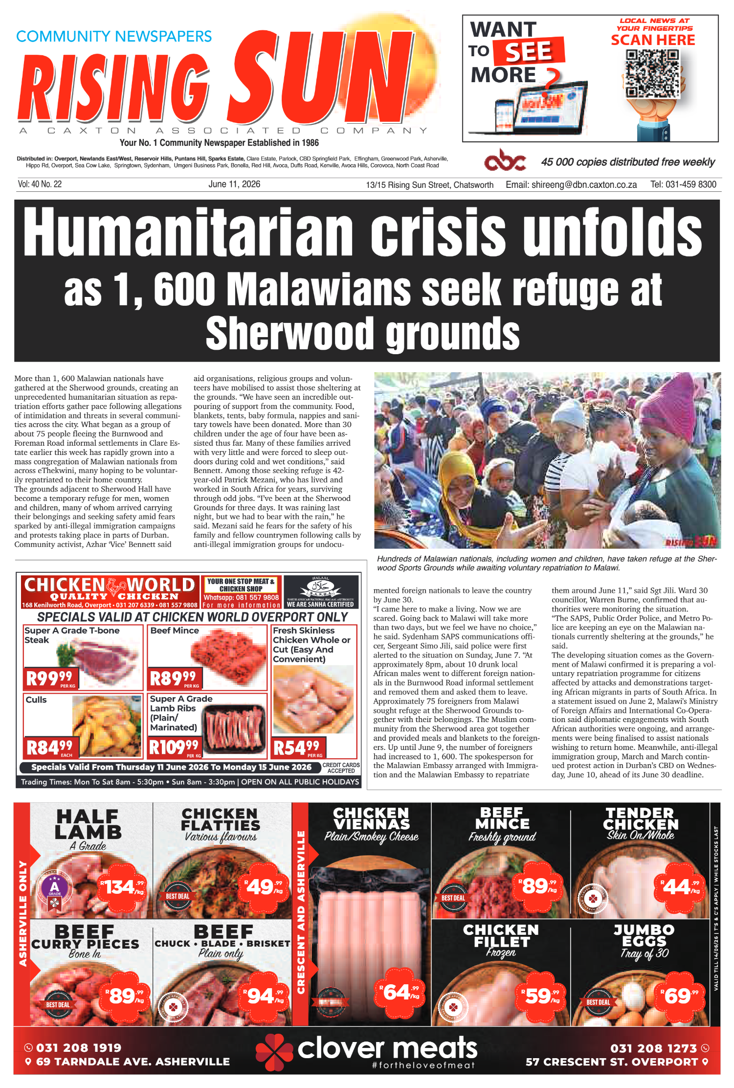 Rising Sun Overport E-Paper, June 11, 2026 page 1