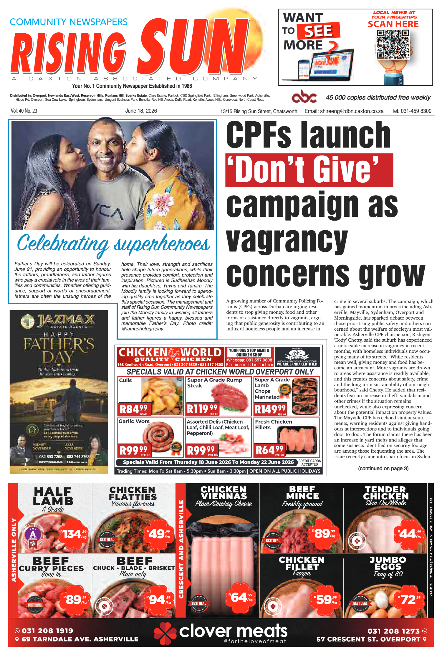 Rising Sun Overport E-Paper, June 18, 2026 page 1
