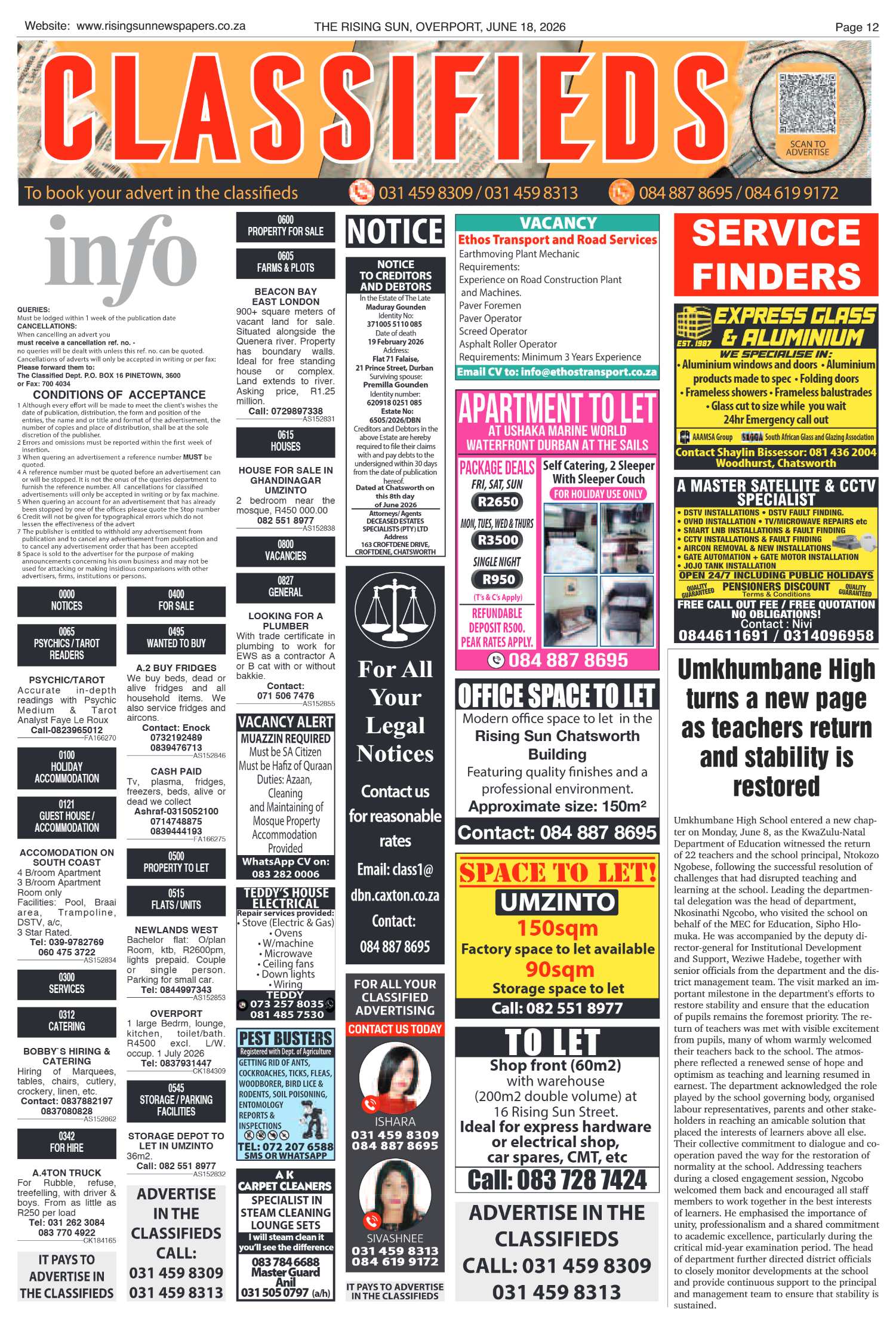 Rising Sun Overport E-Paper, June 18, 2026 page 12