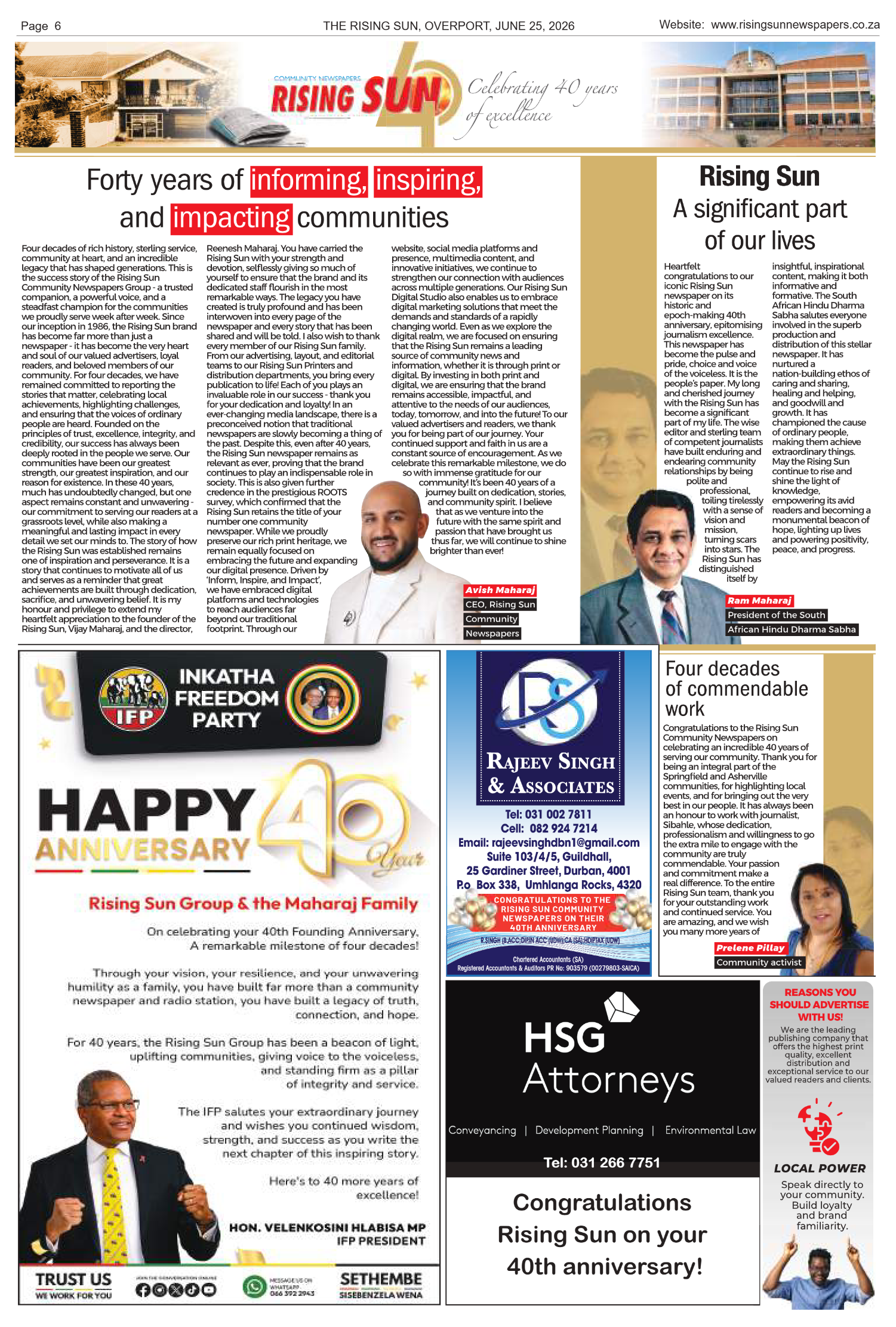 Rising Sun Overport E-Paper, June 25, 2026 page 6