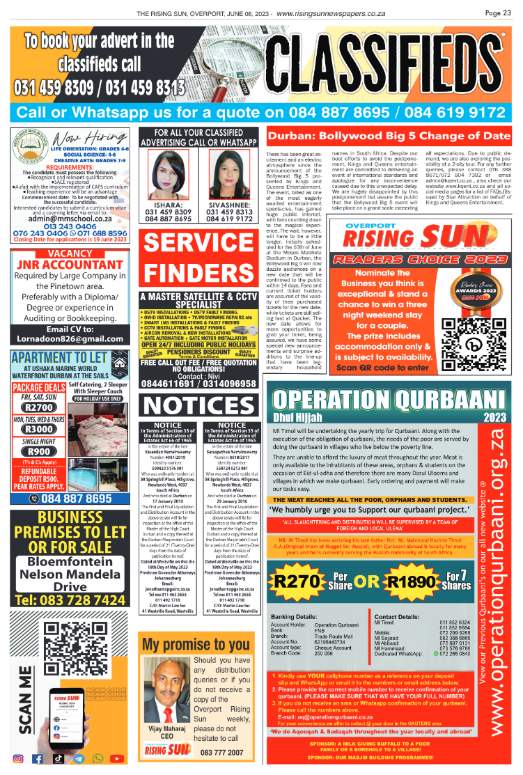 Rising Sun Overport E-Paper, June 8 page 23