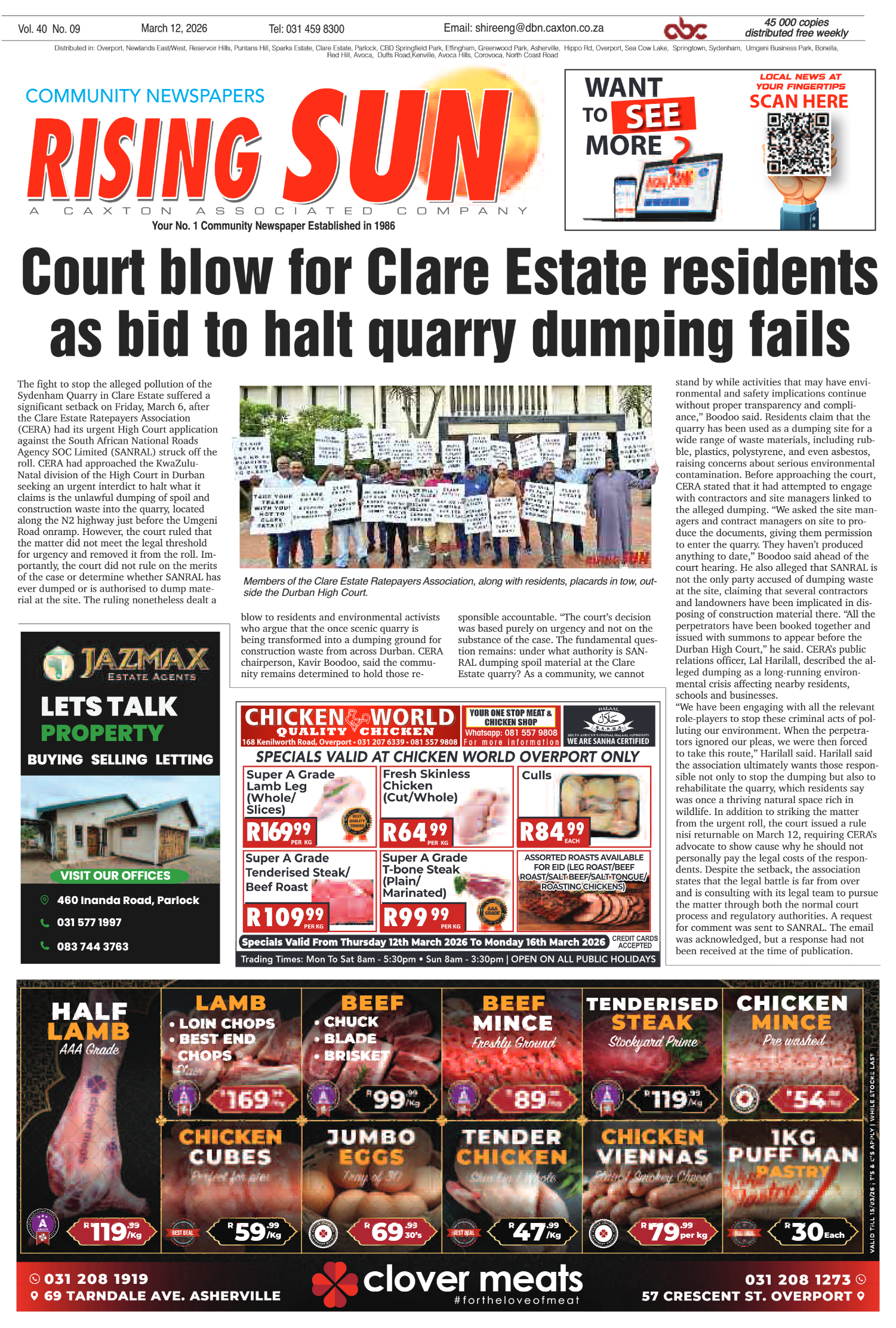 Rising Sun Overport E-Paper, March 12, 2026 page 1
