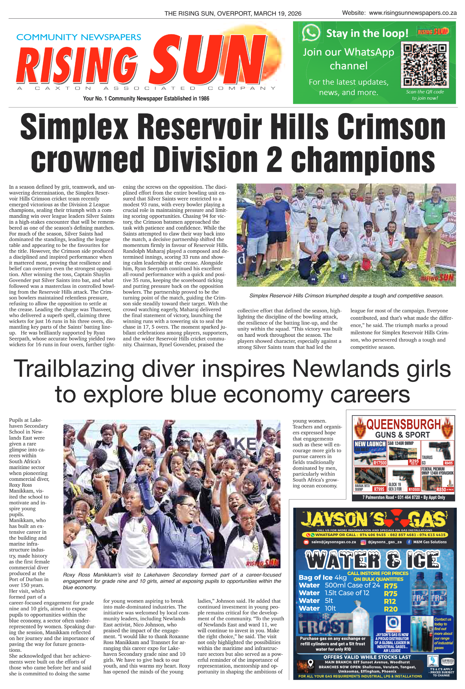 Rising Sun Overport E-Paper, March 19, 2026 page 16