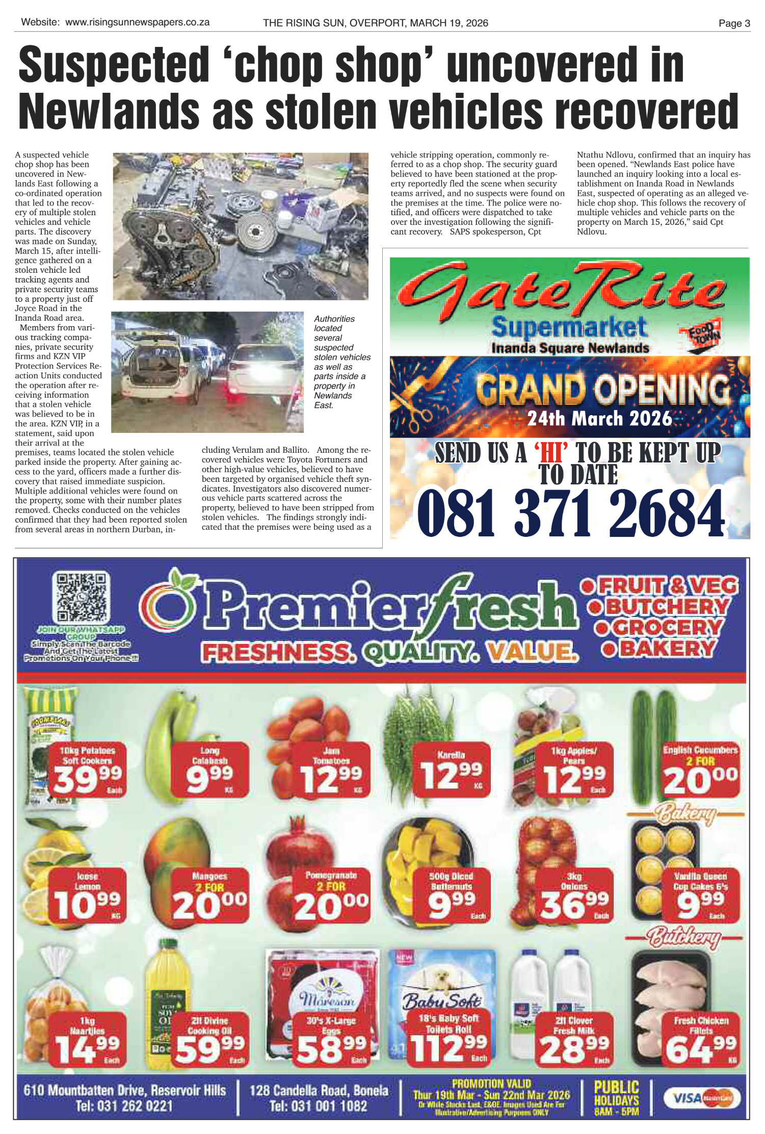 Rising Sun Overport E-Paper, March 19, 2026 page 3