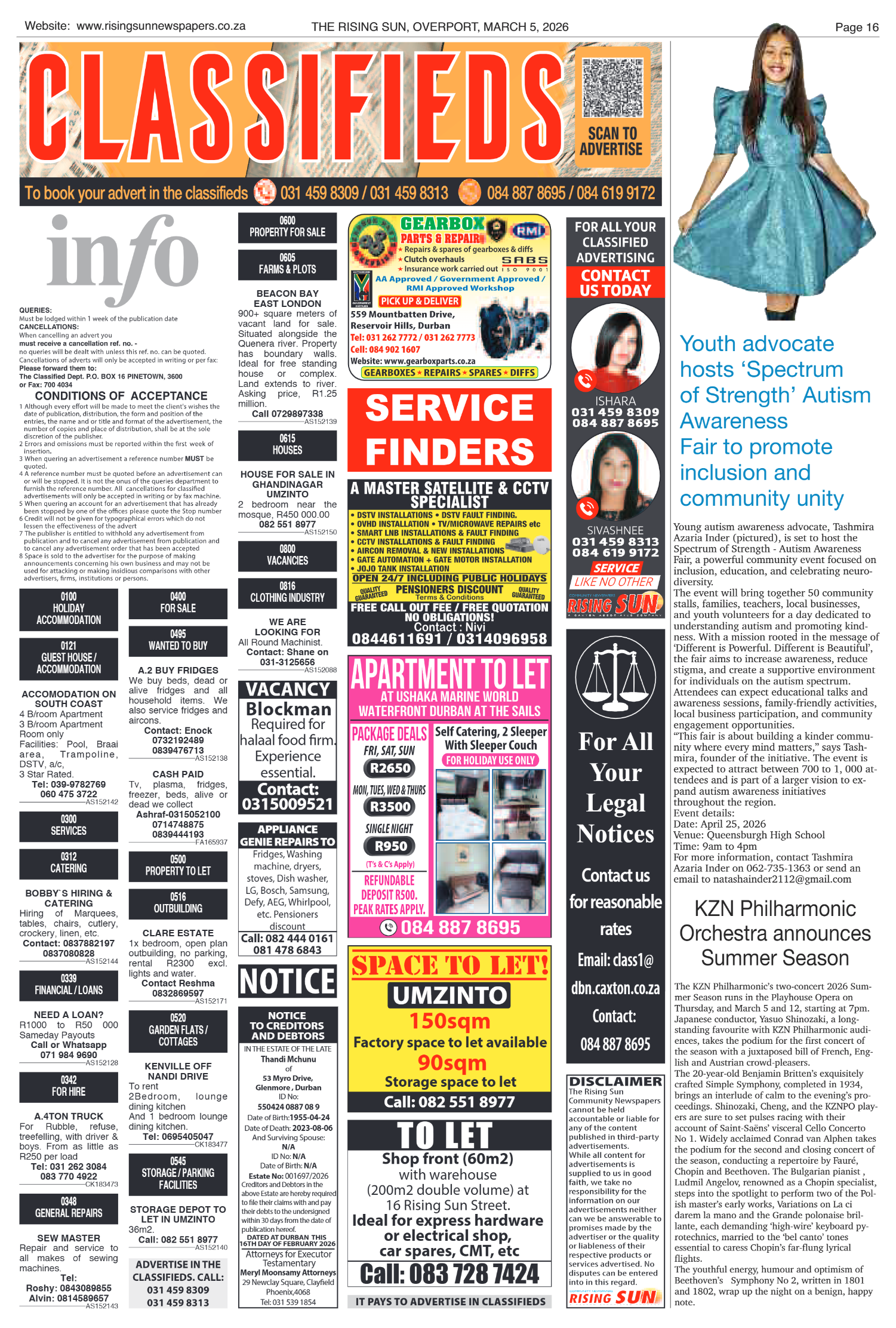 Rising Sun Overport E-Paper, March 5, 2026 page 16