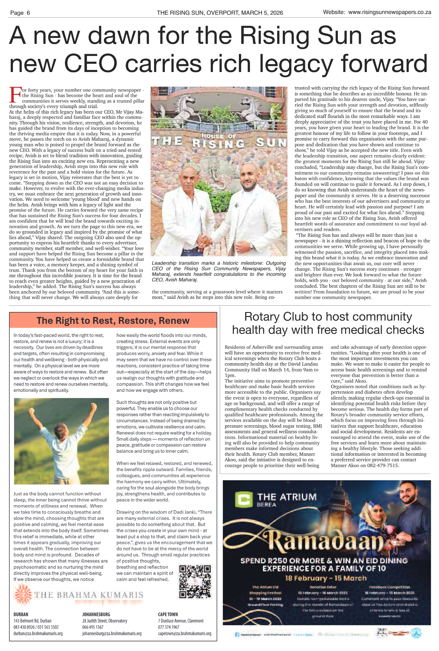 Rising Sun Overport E-Paper, March 5, 2026 page 6