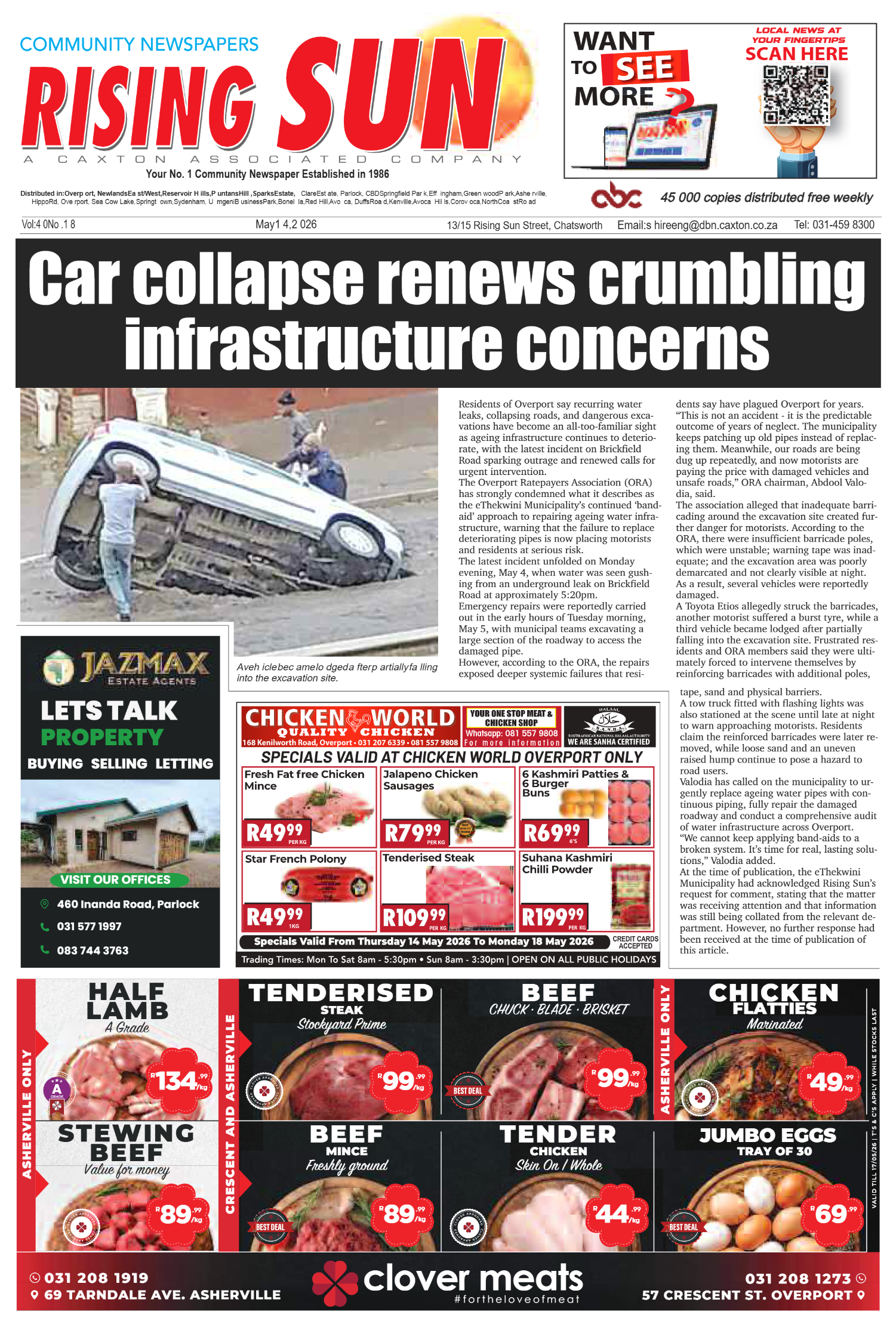 Rising Sun Overport E-Paper, May 14, 2026 page 1
