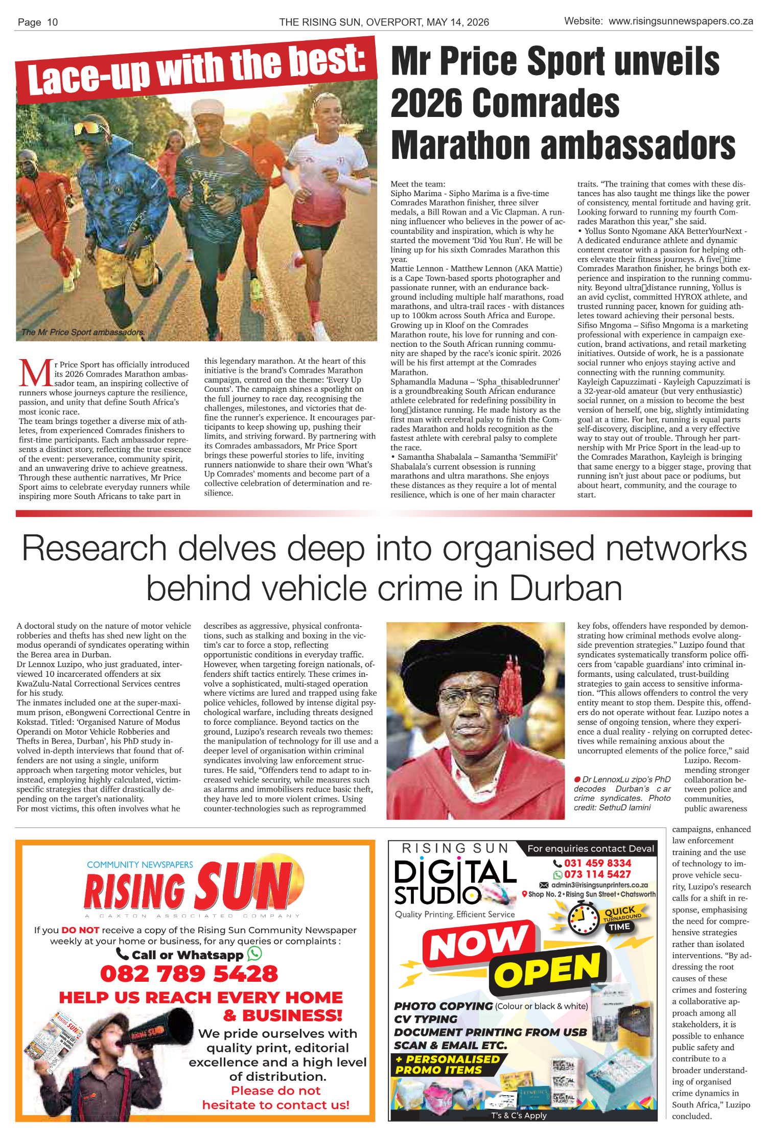 Rising Sun Overport E-Paper, May 14, 2026 page 10