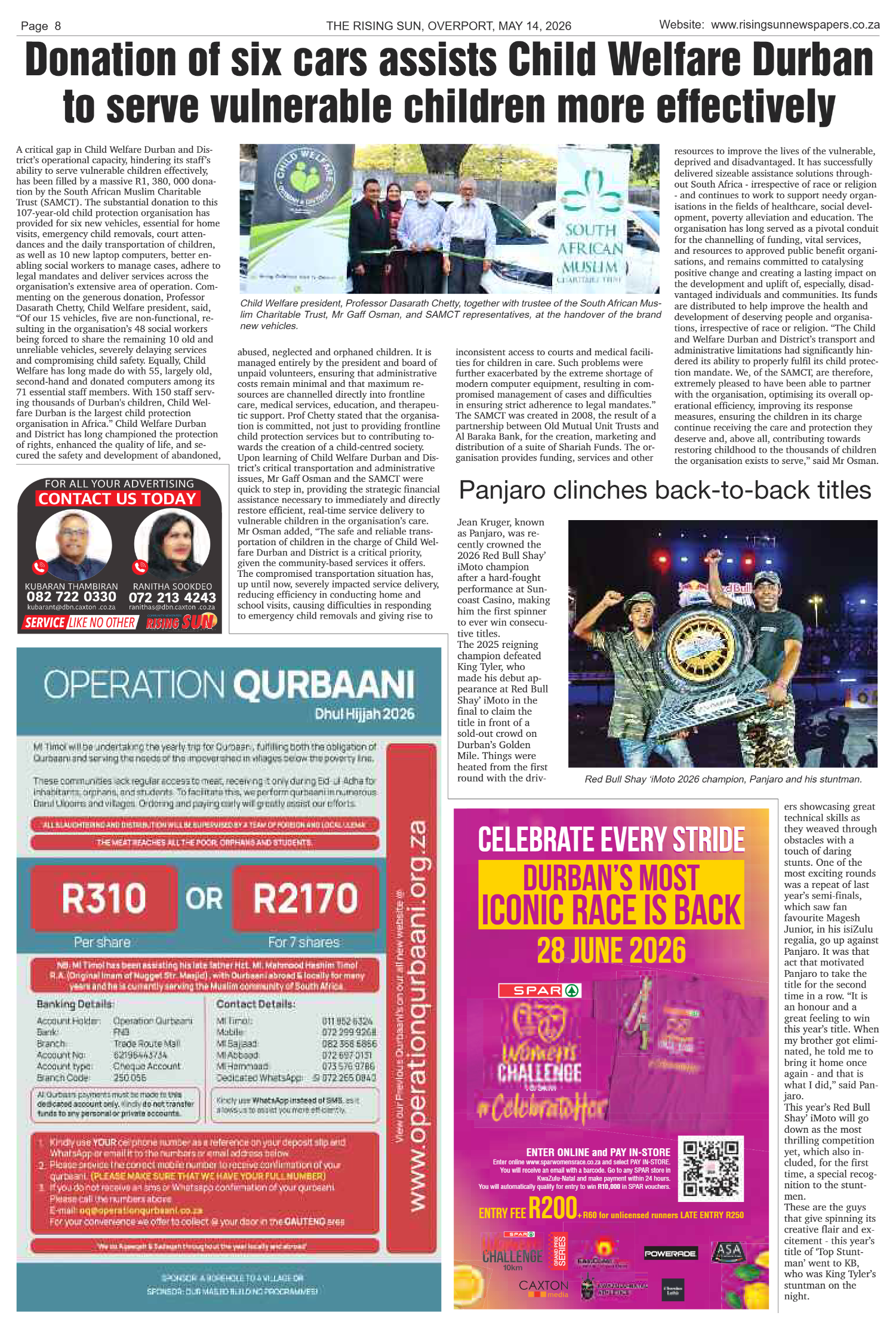 Rising Sun Overport E-Paper, May 14, 2026 page 8