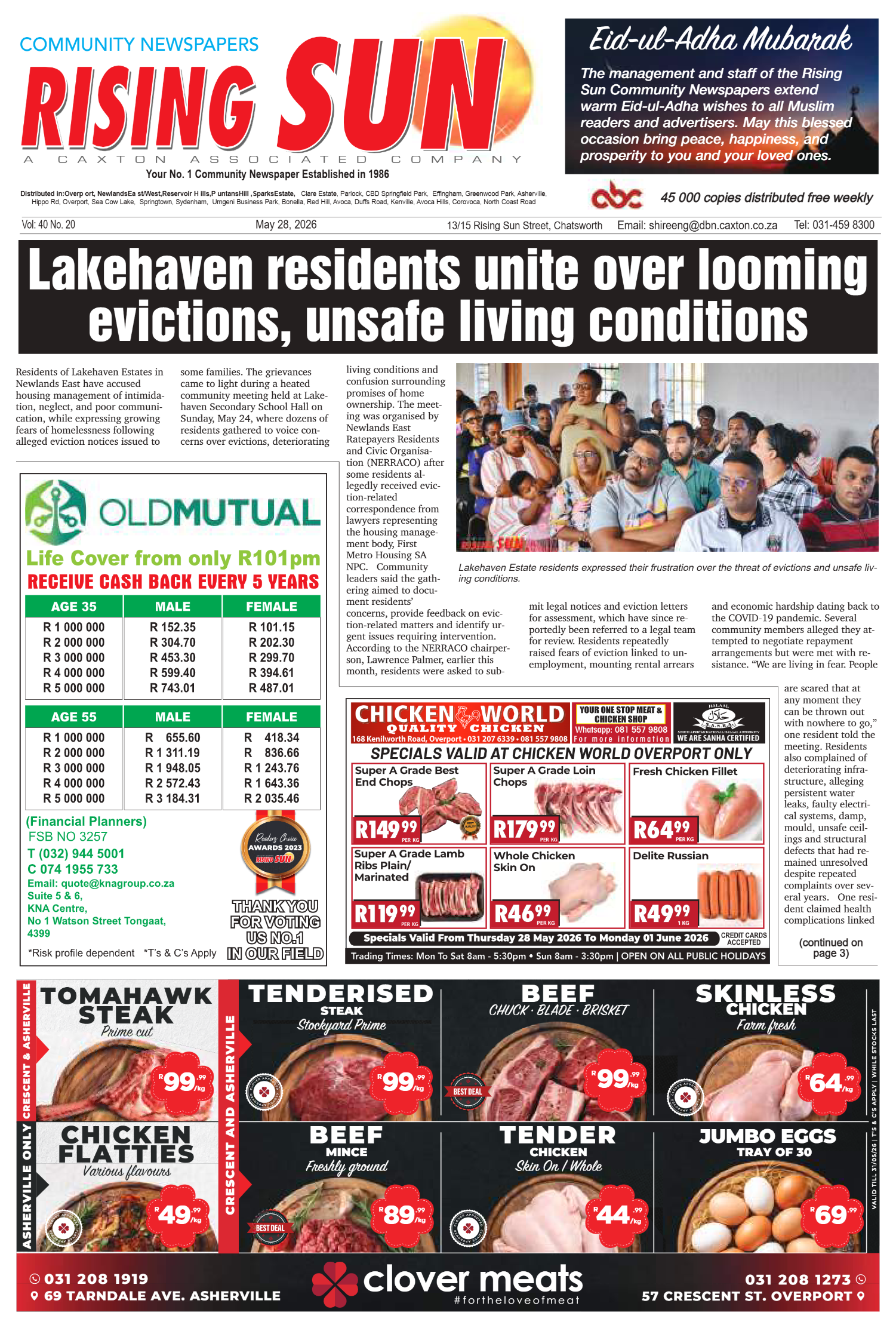 Rising Sun Overport E-Paper, May 28, 2026 page 1