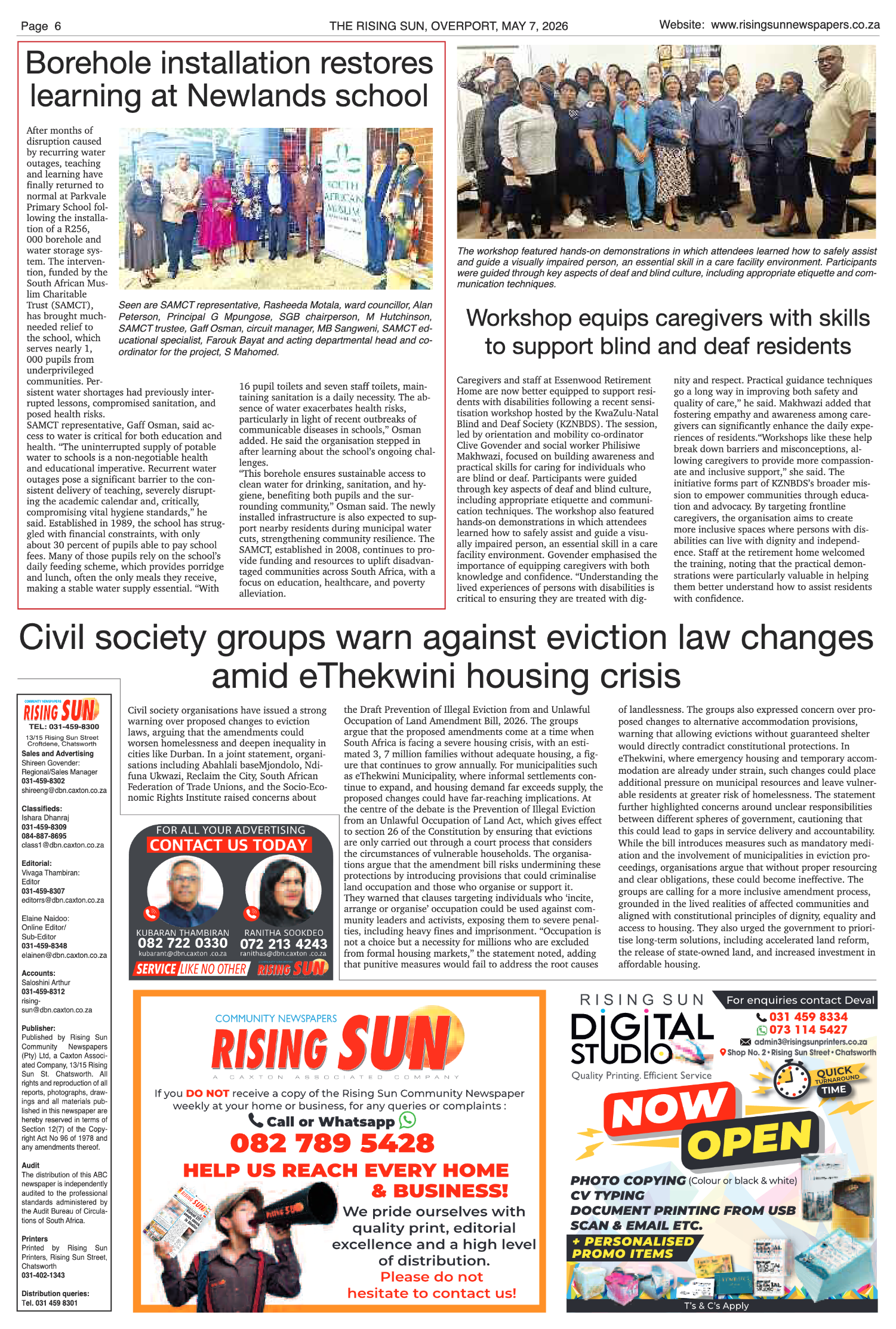 Rising Sun Overport E-Paper, May 7, 2026 page 6