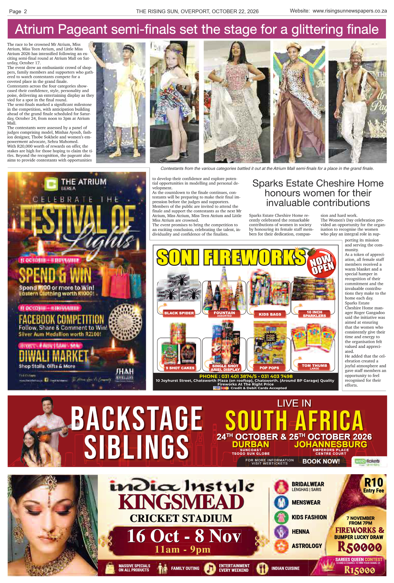 Rising Sun Overport E-Paper, October 22, 2026 | Rising Sun Newspapers
