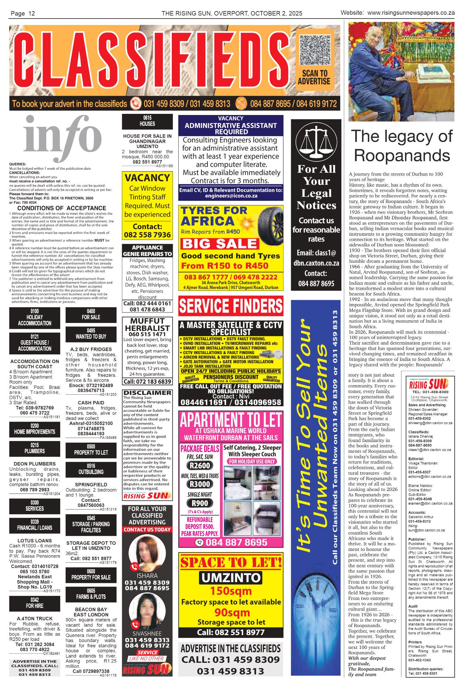 Rising Sun Overport E-Paper, October 2, 2025 page 12