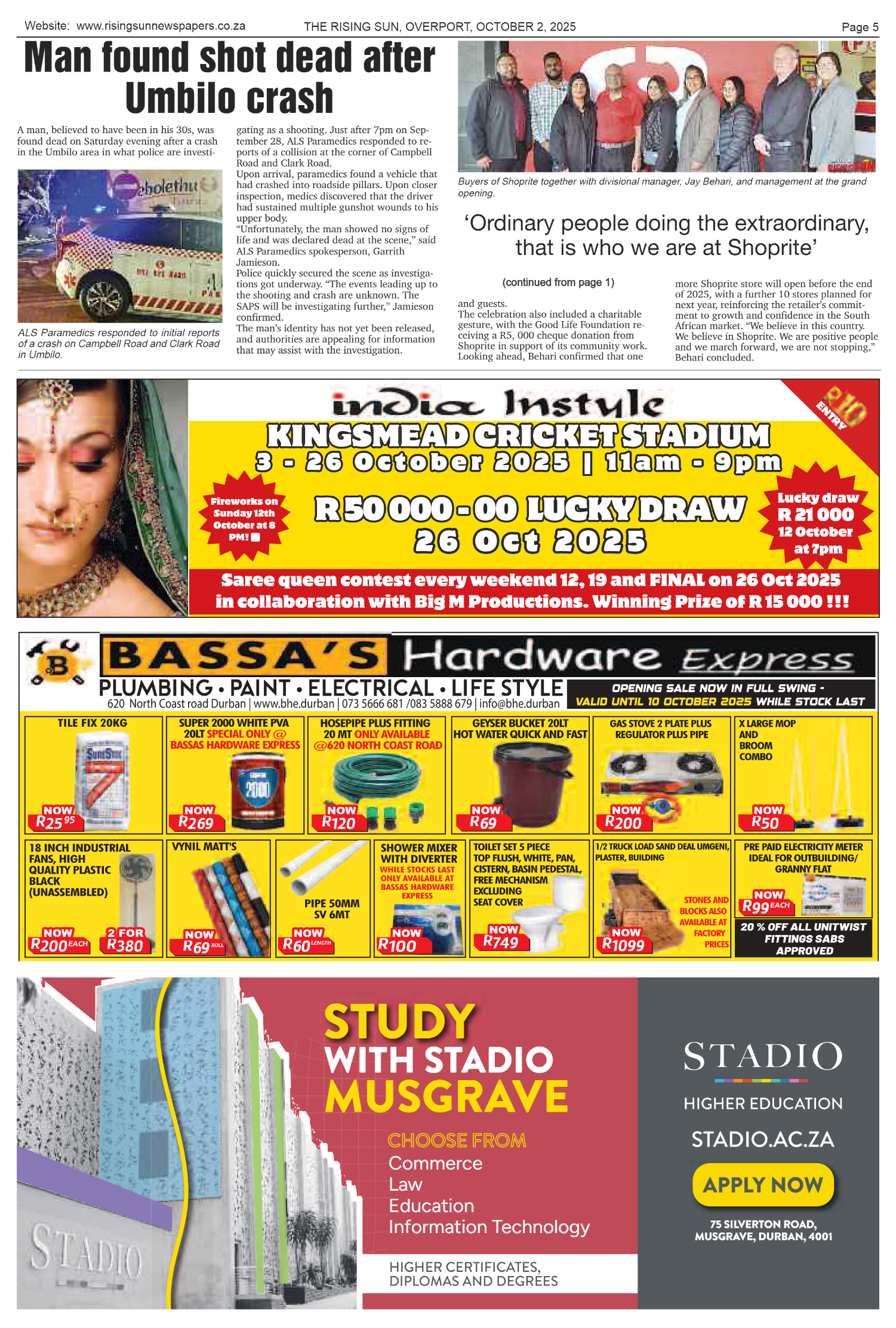 Rising Sun Overport E-Paper, October 2, 2025 page 5